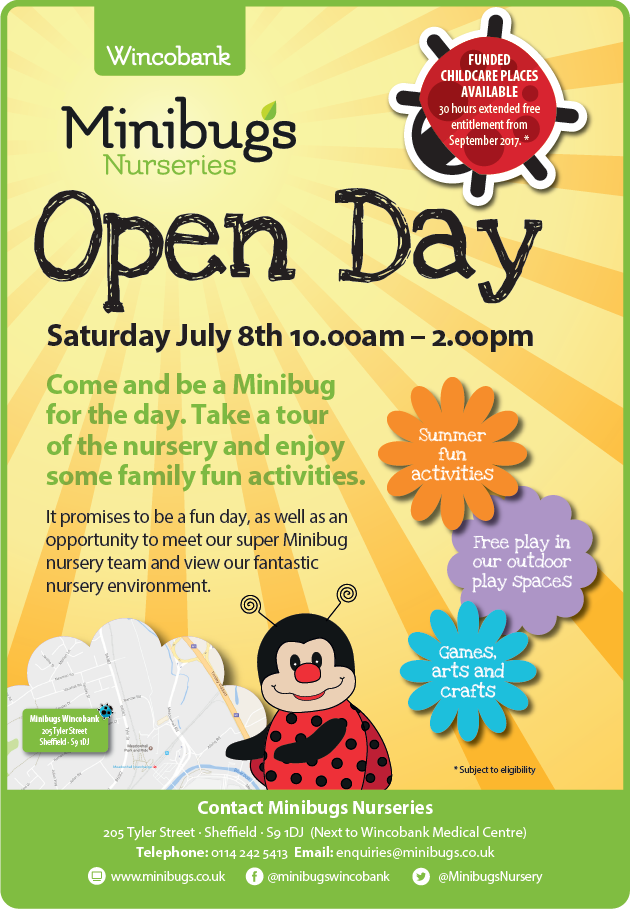 Nursery Open Days in July - Minibugs Nurseries